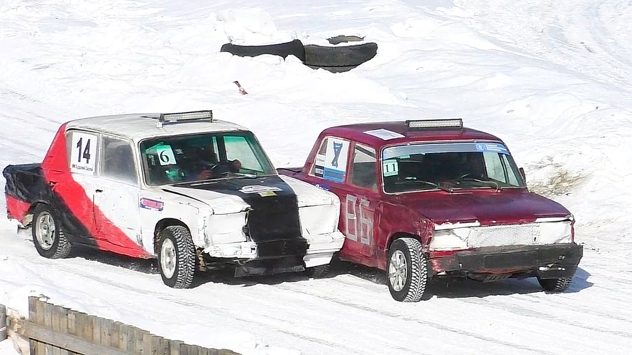 4 этап соревнований «Горячий лед 2026» по трековым автомобильным гонкам в классе «Легенды СССР» (21.02.2026, РСТЦ ДОСААФ)