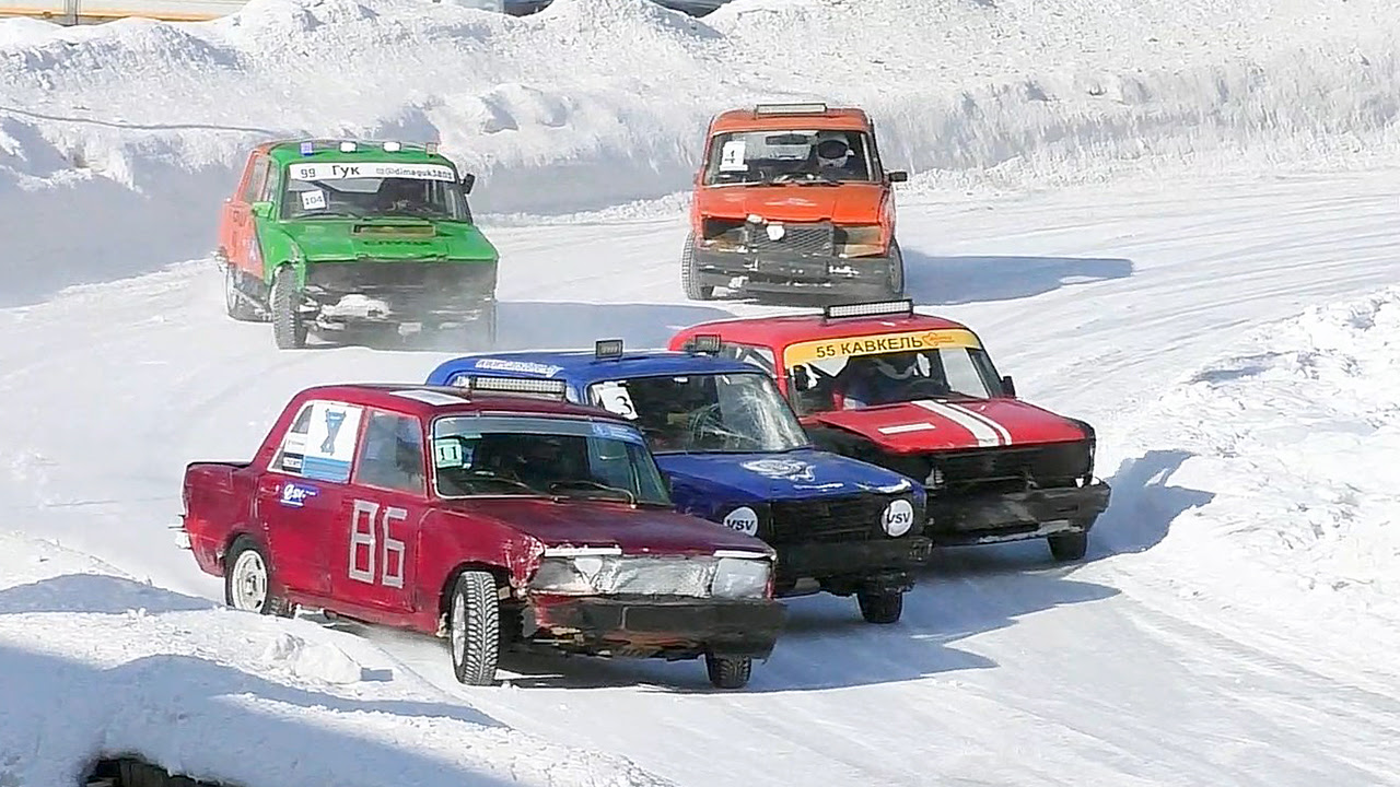 4 этап соревнований «Горячий лед 2026» по трековым автомобильным гонкам в классе «Легенды СССР» (21.02.2026, РСТЦ ДОСААФ)